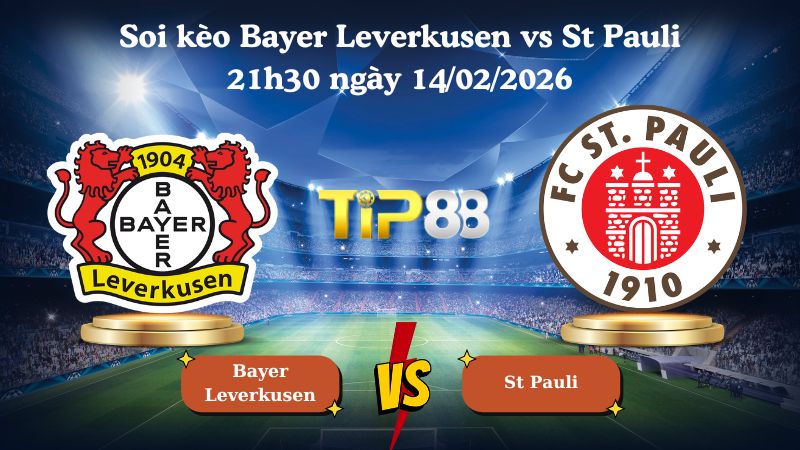 soi kèo Bayer Leverkusen vs St Pauli 21h30 ngày 14/02/2026