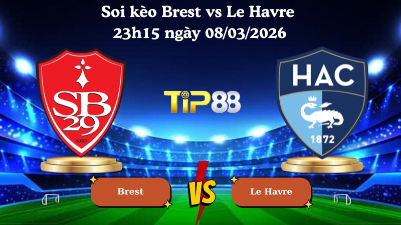 soi kèo Brest vs Le Havre 23h15 ngày 08/03/2026