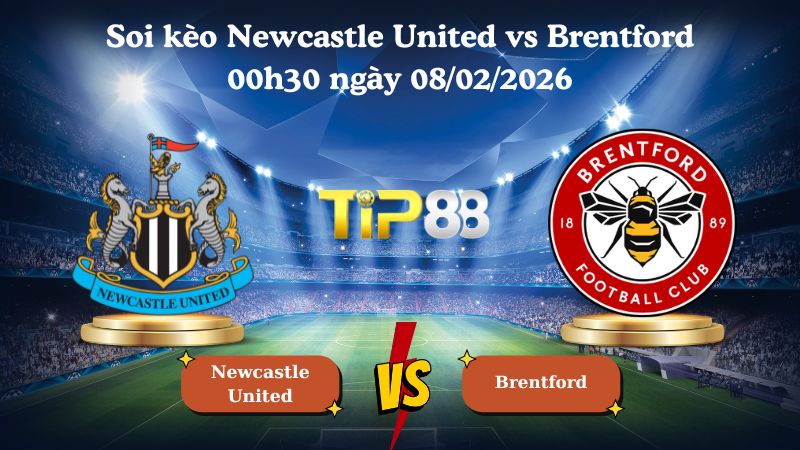 soi kèo Newcastle United vs Brentford 00h30 ngày 08/02/2026
