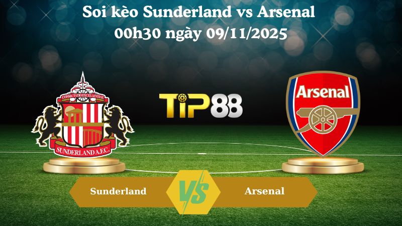 Soi kèo Sunderland vs Arsenal 00h30 ngày 09/11/2025