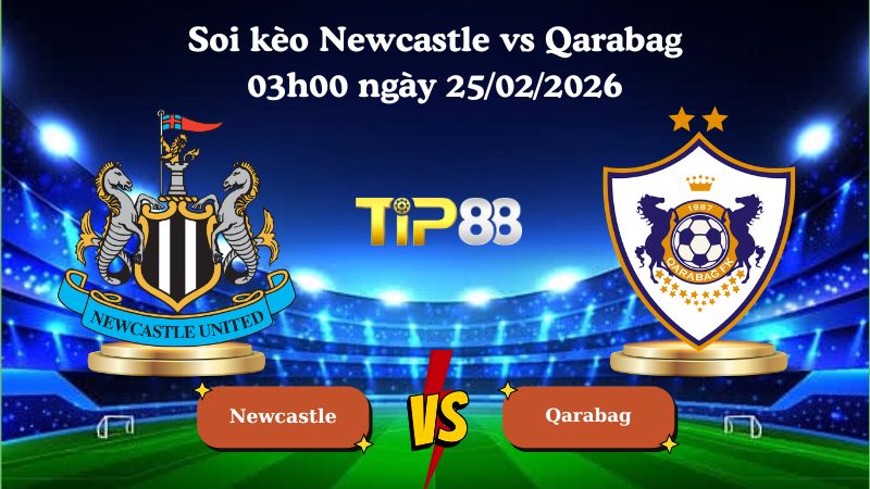 soi kèo Newcastle vs Qarabag 03h00 ngày 25/02/2026