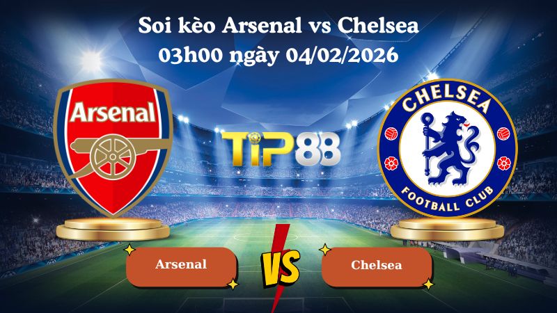 soi kèo Arsenal vs Chelsea 03h00 ngày 04/02/2026