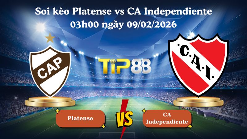 soi kèo Platense vs CA Independiente 03h00 ngày 09/02/2026