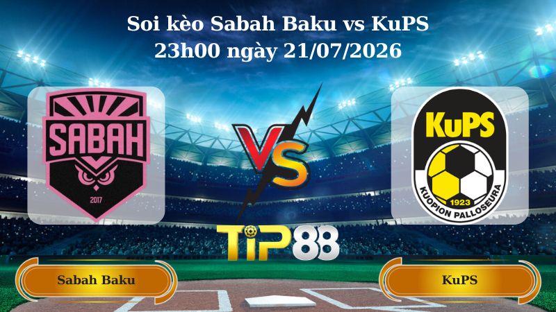 soi kèo Sabah Baku vs KuPS 23h00 ngày 21/07/2026