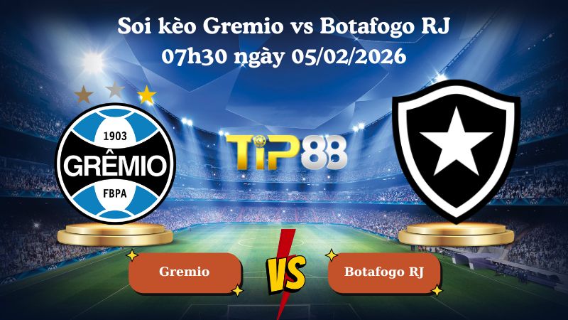 soi kèo Gremio vs Botafogo RJ 07h30 ngày 05/02/2026