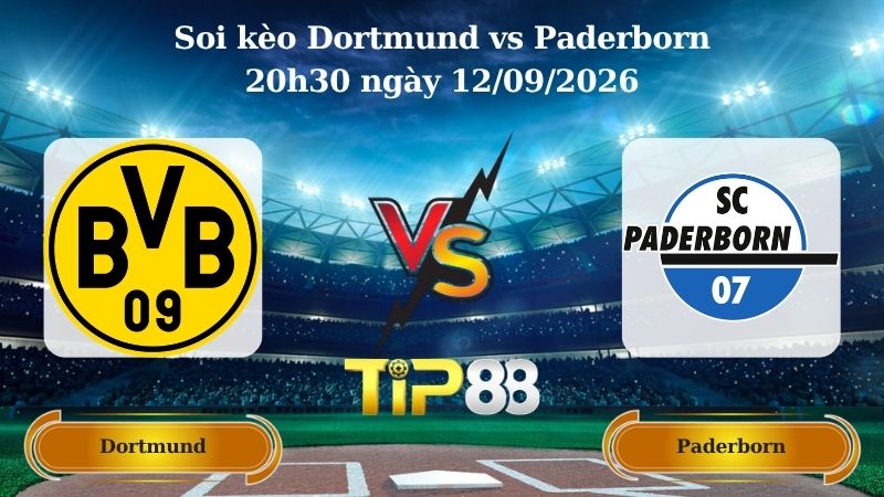 soi kèo Dortmund vs Paderborn 20h30 ngày 12/09/2026