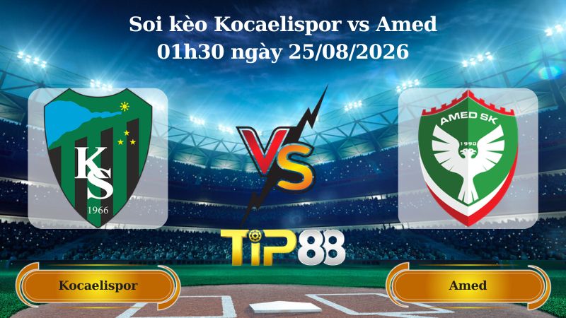 soi kèo Kocaelispor vs Amed 01h30 ngày 25/08/2026