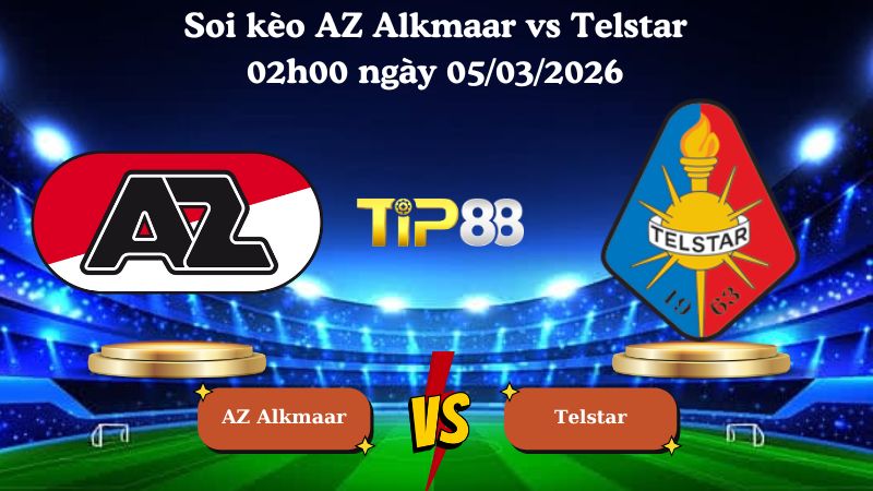 soi kèo AZ Alkmaar vs Telstar 02h00 ngày 05/03/2026