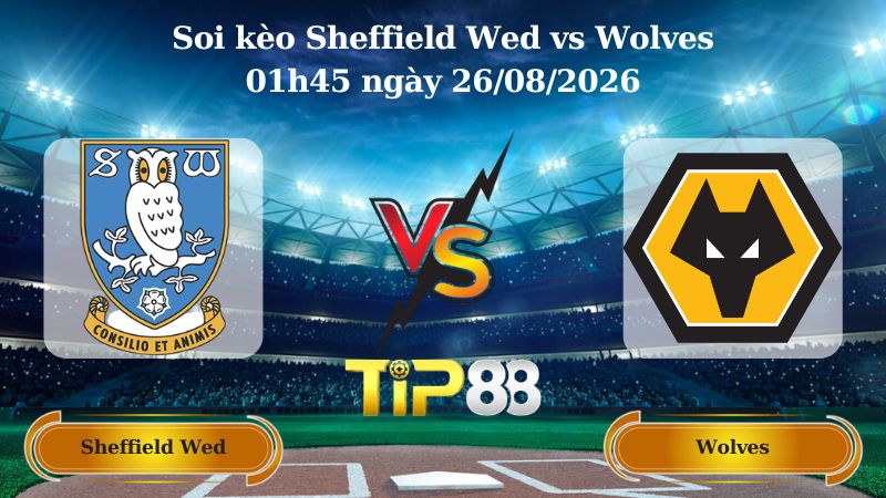 soi kèo Sheffield Wed vs Wolves 01h45 ngày 26/08/2026