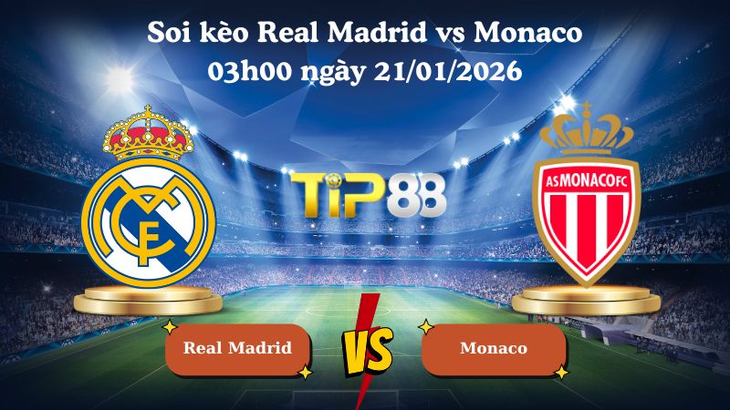 soi kèo Real Madrid vs Monaco 03h00 ngày 21/01/2026