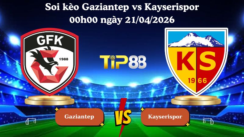 soi kèo Gaziantep vs Kayserispor 00h00 ngày 21/04/2026