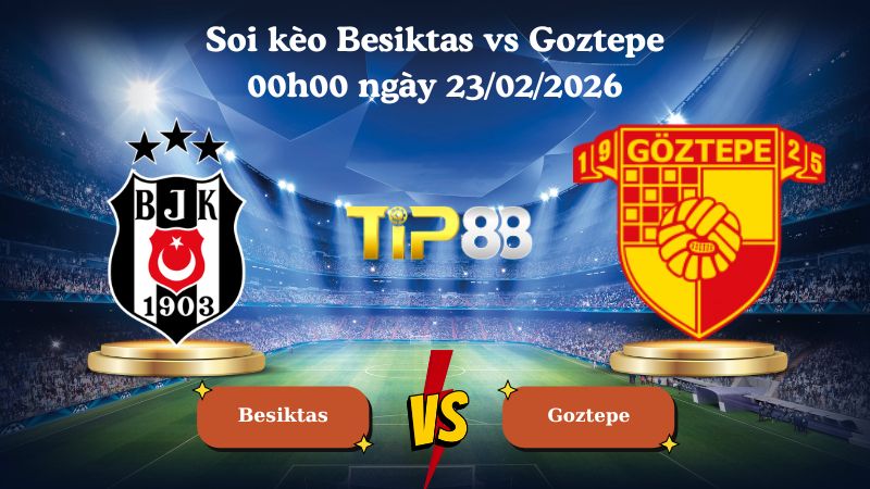 soi kèo Besiktas vs Goztepe 00h00 ngày 23/02/2026