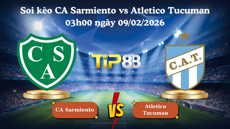soi kèo CA Sarmiento vs Atletico Tucuman 03h00 ngày 09/02/2026