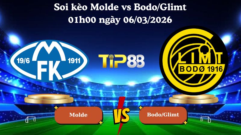 soi kèo Molde vs Bodo/Glimt 01h00 ngày 06/03/2026