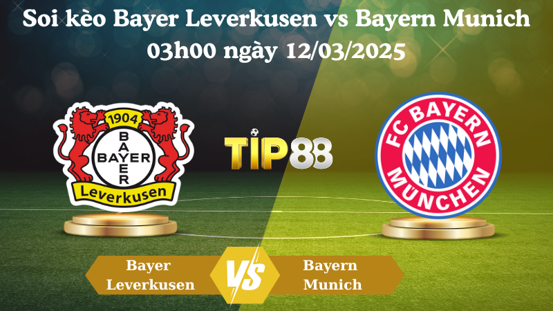 Nhận định soi kèo Bayer Leverkusen vs Bayern Munich 03h00 ngày 12/03/2025 - Champions League TIP88