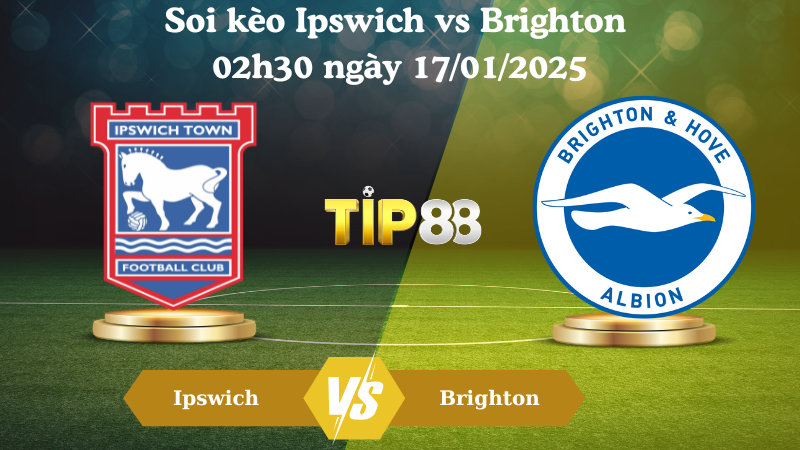 Nhận định soi kèo Ipswich vs Brighton 02h30 ngày 17/01/2025 - Premier League TIP88