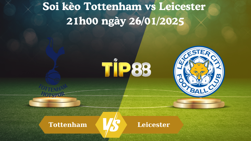 Nhận định soi kèo Tottenham vs Leicester 21h00 ngày 26/01/2025 - Ngoại Hạng Anh TIP88
